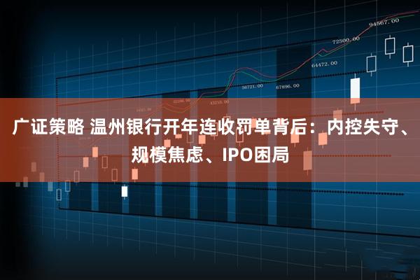 广证策略 温州银行开年连收罚单背后：内控失守、规模焦虑、IPO困局