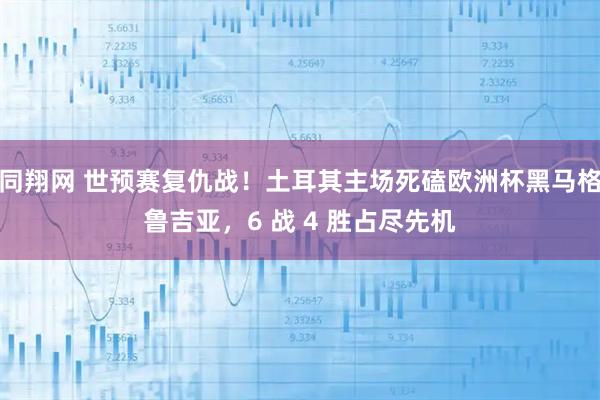 同翔网 世预赛复仇战！土耳其主场死磕欧洲杯黑马格鲁吉亚，6 战 4 胜占尽先机